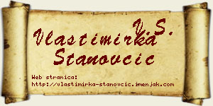 Vlastimirka Stanovčić vizit kartica